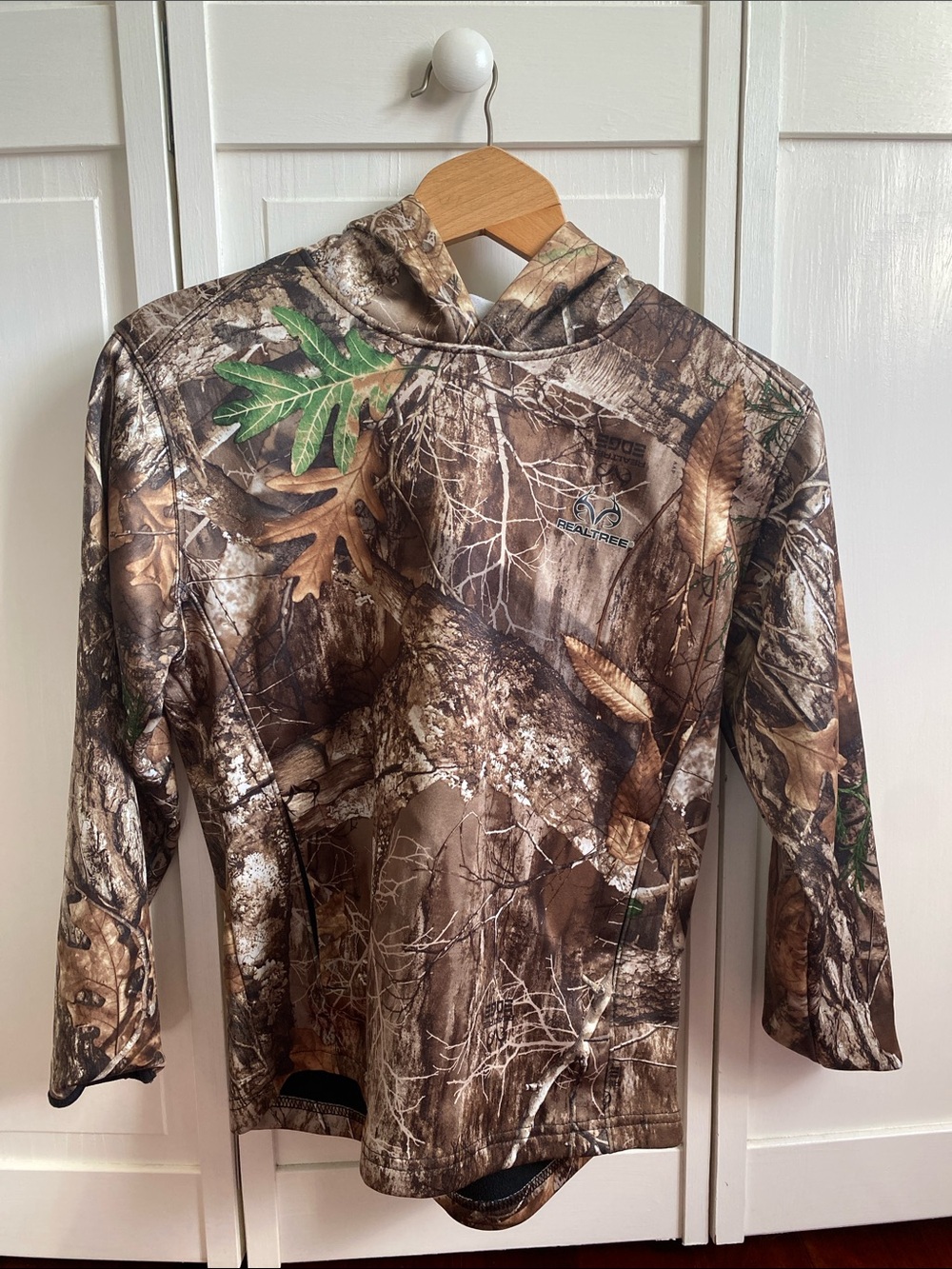 Realtree Kids Camo Hooded Pullover Jacket - Brown, Green